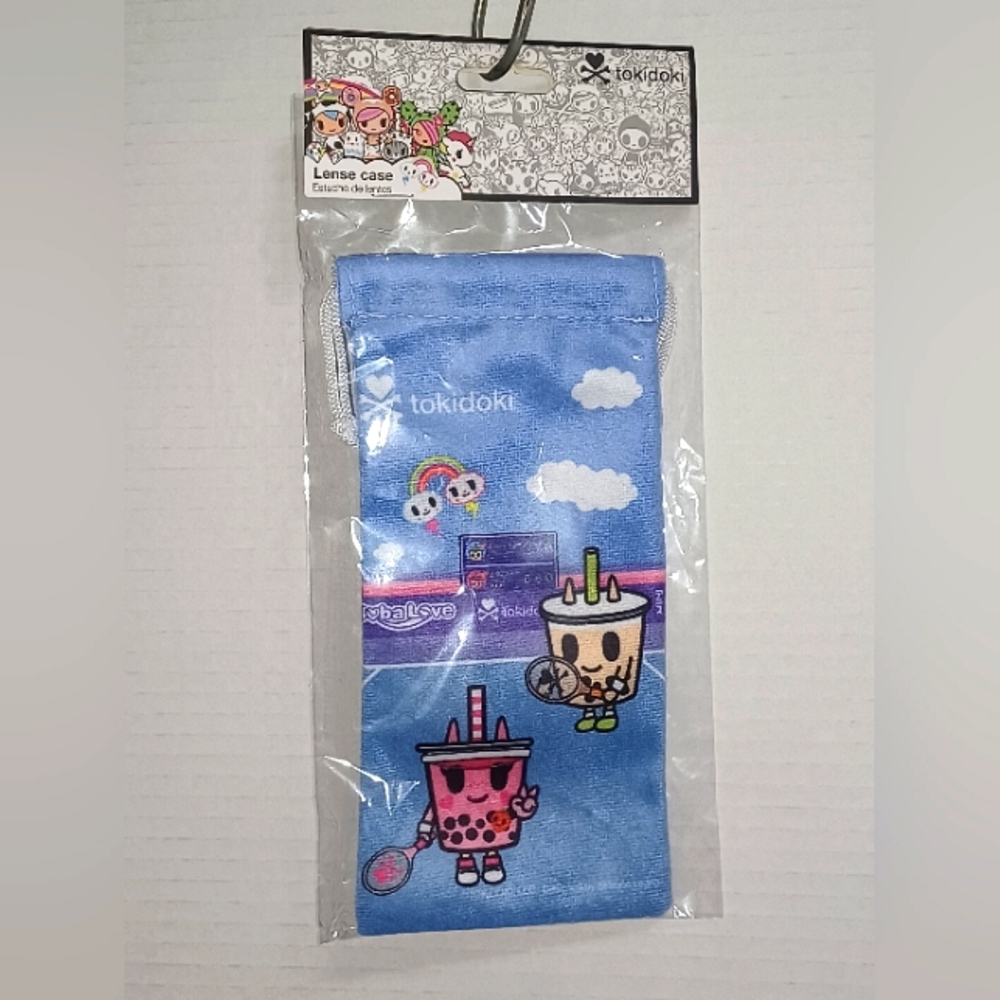 Tokidoki boba tea pickleball Drawstring pouch eyeglass case bag Kawaii new
